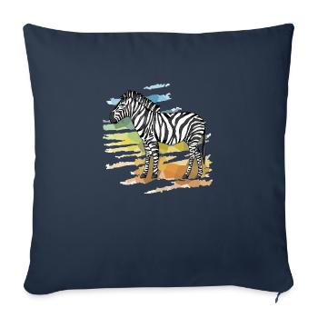 Zebra - Sofa pillowcase 17,3'' x 17,3'' (45 x 45 cm) - navy - Front