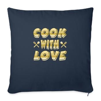 Cuire - Housse de coussin décorative 45 x 45 cm - bleu marine - Devant