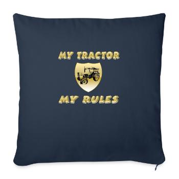 Tractor - Sofa pillowcase 17,3'' x 17,3'' (45 x 45 cm) - navy - Front