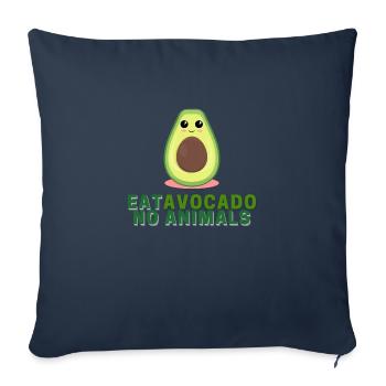 Eat Avocado no Animals - Sofakissenbezug 45 x 45 cm - Navy - Vorne