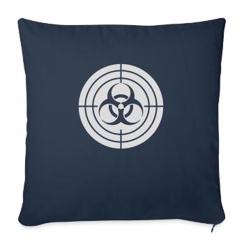 Zombie Jäger Biohazard Zielvisier - Sofakissenbezug 45 x 45 cm - Navy - Vorne