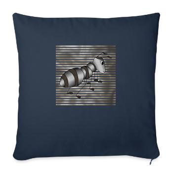 Fourmi - Housse de coussin décorative 45 x 45 cm - bleu marine - Devant