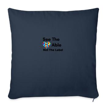See The Able Not The Label - Sofa pillowcase 17,3'' x 17,3'' (45 x 45 cm) - navy - Front