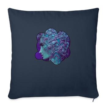 Tiefblaue Gottheit - Sofakissenbezug 45 x 45 cm - Navy - Vorne