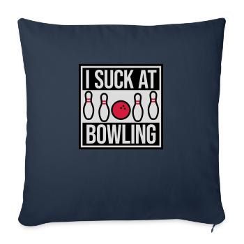 Je suis nul au bowling - Housse de coussin décorative 45 x 45 cm - bleu marine - Devant