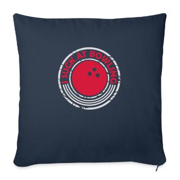 Je suis nul au bowling - Housse de coussin décorative 45 x 45 cm - bleu marine - Devant