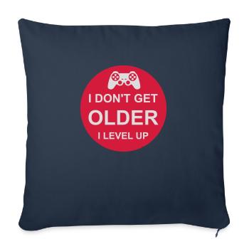 get older level up - Sofa pillowcase 17,3'' x 17,3'' (45 x 45 cm) - navy - Front