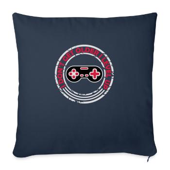 Vieillir - Housse de coussin décorative 45 x 45 cm - bleu marine - Devant