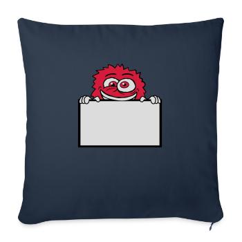 Sign show insane monster - Sofa pillowcase 17,3'' x 17,3'' (45 x 45 cm) - navy - Front