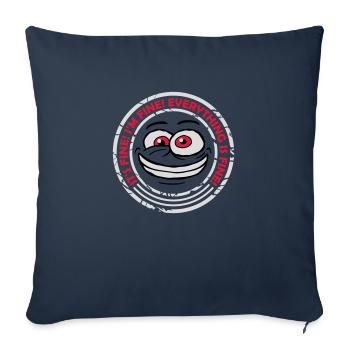 everything is fine quote - Sofa pillowcase 17,3'' x 17,3'' (45 x 45 cm) - navy - Front