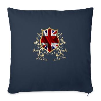 England UK London British English United Kingdom - Sofa pillowcase 17,3'' x 17,3'' (45 x 45 cm) - navy - Front