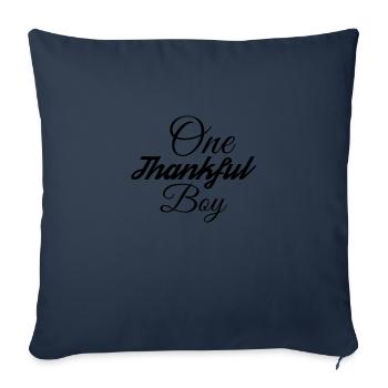 One thankful Boy - Sofa pillowcase 17,3'' x 17,3'' (45 x 45 cm) - navy - Front