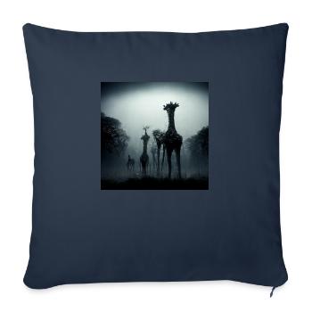 Girrafe in the dark - Sofa pillowcase 17,3'' x 17,3'' (45 x 45 cm) - navy - Front
