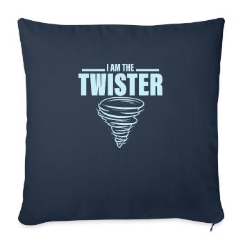 Je suis le météorologue météorologue de météorologie Twister - Housse de coussin décorative 45 x 45 cm - bleu marine - Devant