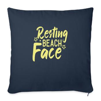 Resting Beach Face - Sofa pillowcase 17,3'' x 17,3'' (45 x 45 cm) - navy - Front