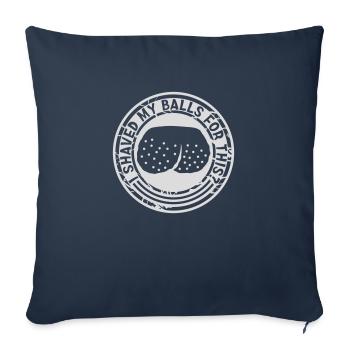 Je me suis rasé les couilles - Housse de coussin décorative 45 x 45 cm - bleu marine - Devant