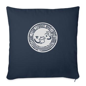 Je suis venu voir oublier - Housse de coussin décorative 45 x 45 cm - bleu marine - Devant