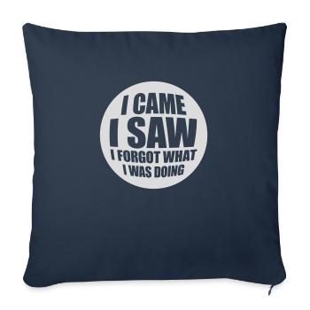 I came saw forget - Sofa pillowcase 17,3'' x 17,3'' (45 x 45 cm) - navy - Front