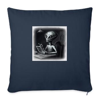 alien noir - Sofa pillowcase 17,3'' x 17,3'' (45 x 45 cm) - navy - Front