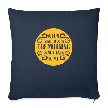 not talk to me - Sofakissenbezug 45 x 45 cm - Navy - Vorne