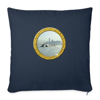 New York-Upper Bay - Sofa pillowcase 17,3'' x 17,3'' (45 x 45 cm) - navy - Front