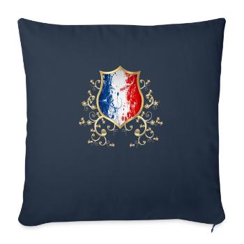 France Français Paris France Europe Tour Eiffel - Housse de coussin décorative 45 x 45 cm - bleu marine - Devant