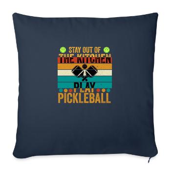 stay out of the kitchen playing pickleball - Sofa pillowcase 17,3'' x 17,3'' (45 x 45 cm) - navy - Front