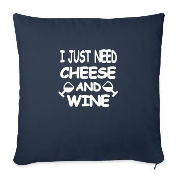 Wijn - Sierkussenhoes, 45 x 45 cm - navy - Voor