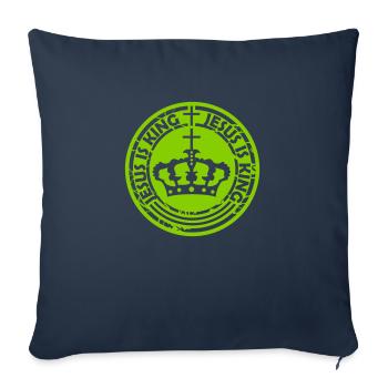 jesus is king quote - Sofa pillowcase 17,3'' x 17,3'' (45 x 45 cm) - navy - Front