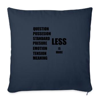 Weniger ist mehr - Sofakissenbezug 45 x 45 cm - Navy - Vorne