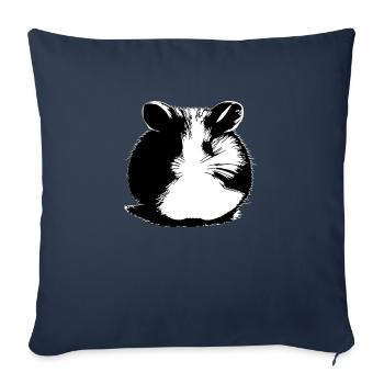 Hamster Cute Animal Rodent Animals Pet Vector 12 - Sofa pillowcase 17,3'' x 17,3'' (45 x 45 cm) - navy - Front
