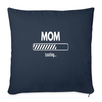 Maman charge maman maman - Housse de coussin décorative 45 x 45 cm - bleu marine - Devant