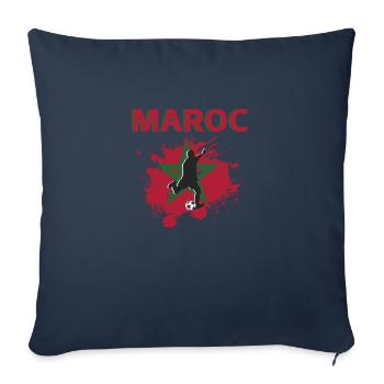 Maroc Football 2022 supporter de Maroc foot - Housse de coussin décorative 45 x 45 cm - bleu marine - Devant