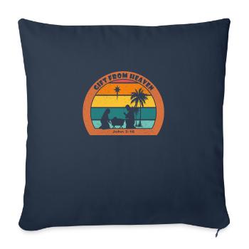 Christmas Nativity with Jesus - Gift From Heaven - Sofa pillowcase 17,3'' x 17,3'' (45 x 45 cm) - navy - Front
