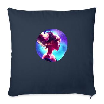 ANIME SPACE GIRL - Sofa pillowcase 17,3'' x 17,3'' (45 x 45 cm) - navy - Front