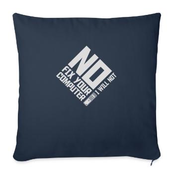 not fix your computer - Sofakissenbezug 45 x 45 cm - Navy - Vorne