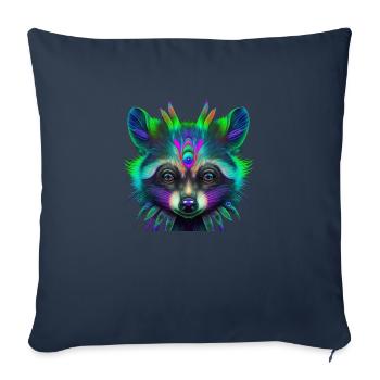 Fancy Raccoon - Sofa pillowcase 17,3'' x 17,3'' (45 x 45 cm) - navy - Front