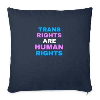 Trans rights are human rights - Sofakissenbezug 45 x 45 cm - Navy - Vorne