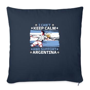 stay calm and support Argentina - Sofa pillowcase 17,3'' x 17,3'' (45 x 45 cm) - navy - Front