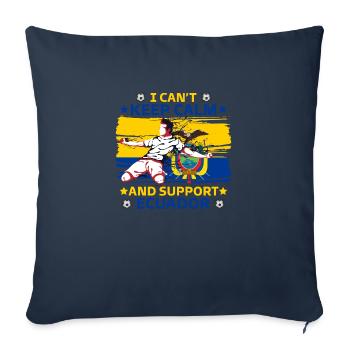 keep calm and support the equator - Sofa pillowcase 17,3'' x 17,3'' (45 x 45 cm) - navy - Front