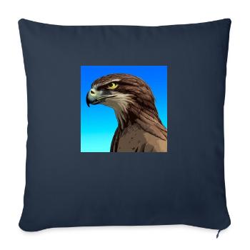 Eagle, Alcon, illustration - Housse de coussin décorative 45 x 45 cm - bleu marine - Devant
