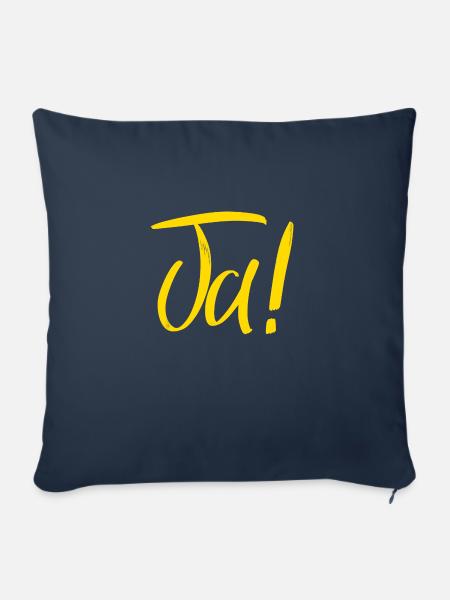 Ja ! - Sofakissenbezug 45 x 45 cm - Navy