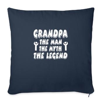 Grandfather - Sofa pillowcase 17,3'' x 17,3'' (45 x 45 cm) - navy - Front