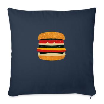 burgerTEE - Housse de coussin décorative 45 x 45 cm - bleu marine - Devant