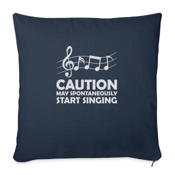 may spontaneously start singing - Sofakissenbezug 45 x 45 cm - Navy - Vorne