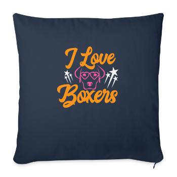 I Love Boxers - Sofakissenbezug 45 x 45 cm - Navy - Vorne