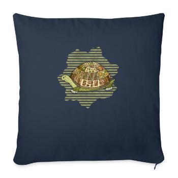 Tortoise - Sofa pillowcase 17,3'' x 17,3'' (45 x 45 cm) - navy - Front