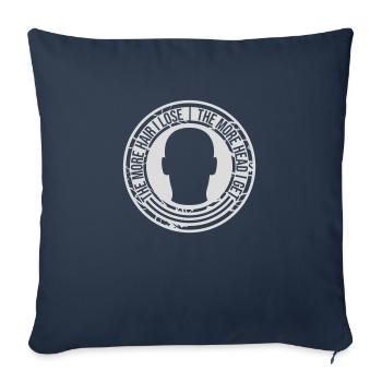 J’ai plus de tête - Housse de coussin décorative 45 x 45 cm - bleu marine - Devant