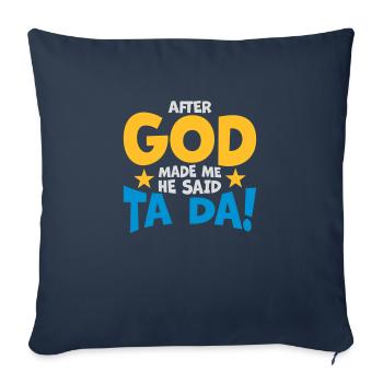 after god made me - Sofa pillowcase 17,3'' x 17,3'' (45 x 45 cm) - navy - Front
