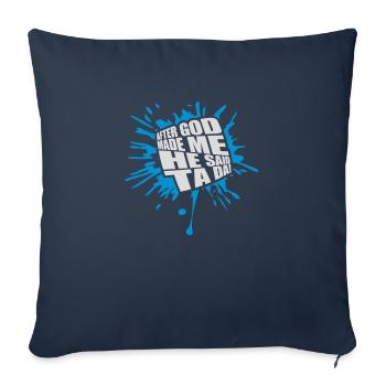 after god made me - Sofa pillowcase 17,3'' x 17,3'' (45 x 45 cm) - navy - Front